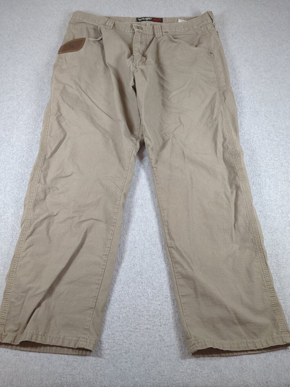 Wrangler Riggs Workwear Pants Men's 36x30 (Actual 36x28) Tan Ripstop Carpenter